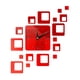 thumbnail image 3 of Matsuzay Reloj de pared 3D, pegatinas de espejo para pared, relojes de pared DIY creativos, pegatina artística extraíble, decoración del hogar, Decoración del hogar Rojo Matsuzay HA004336-01, 3 of 6