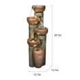 thumbnail image 6 of 39.7’’H 5-Tier Relaxing Outdoor Indoor Garden Water Fountain Decor - for Contemporary Design for Garden, Patio, Deck, Porch, Backyard and Home Art Decor, 6 of 10