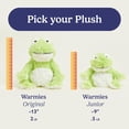 thumbnail image 7 of Warmies Junior 9” Frog Stuffed Animal, Microwavable Heated Plushies and Weighted Soft Plush Toys, 7 of 7