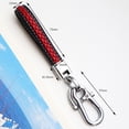 thumbnail image 6 of SmartBy Modern Braided Microfiber Faux Leather Lanyard Car Keychain Black Buckle DIY Car Key Ring Fashion Accessories, 6 of 7