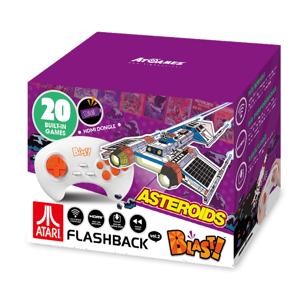 Atari Flashback Blast! Vol. 2, Asteroids, Retro Gaming, Purple, 818858029544