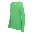 thumbnail image 3 of M&M SCRUBS Women's Long Sleeve Scoop-Neck T-Shirt Under Scrub (Light Green, X-Large), 3 of 5