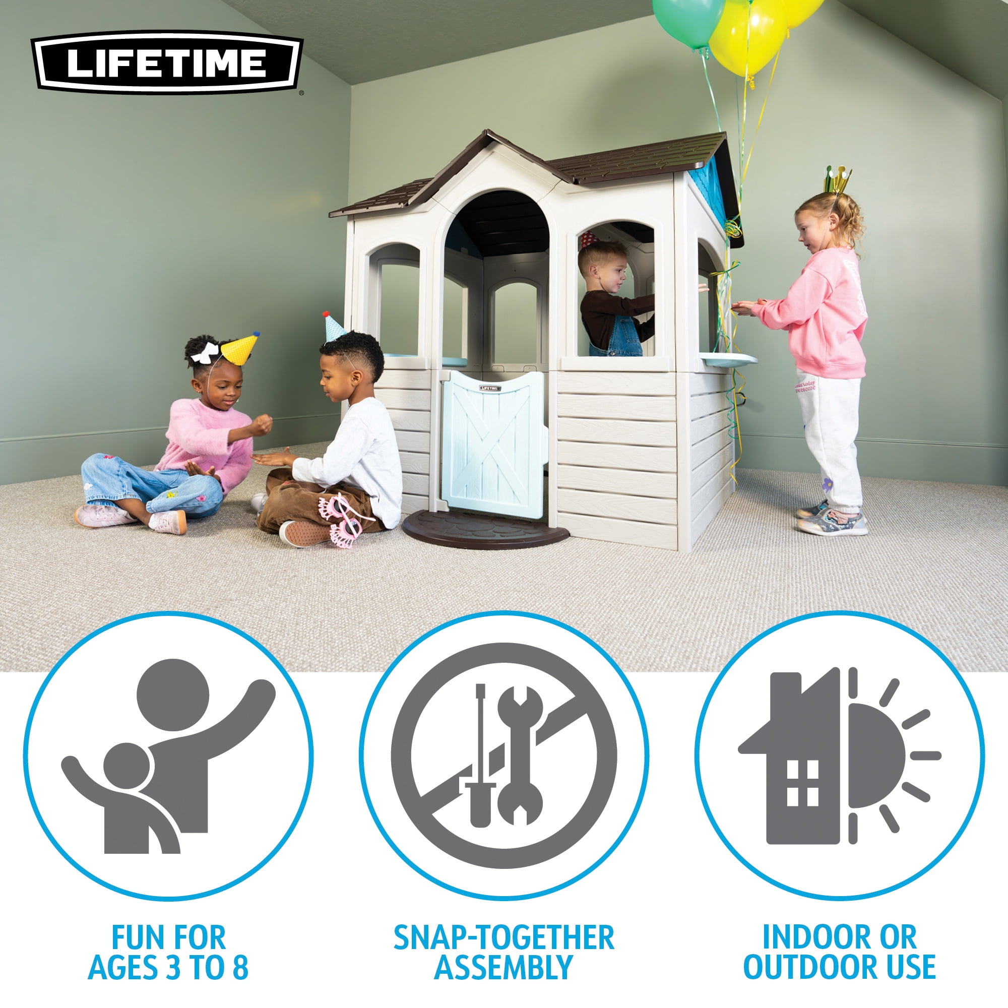 Lifetime Indoor/Outdoor Kids Playhouse