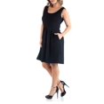 thumbnail image 3 of 24/7 Comfort Apparel Women's Plus Size Sleeveless Dress with Pockets, 3 of 4