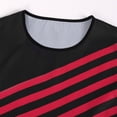 thumbnail image 6 of lkfuzj Men's Striped Robe Medieval Retro Tunic Stage Performance Suit Slim Round Neck Pullover Shirt Red, 6 of 8
