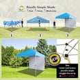 thumbnail image 3 of CROWN SHADES 8x8 Pop Up Canopy with 1 Side Wall One Push Setup Easy Outdoor Sun Shade for Events Parties Camping Sky Blue, 3 of 6