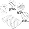 thumbnail image 5 of LNGOOR 2 Pack Stainless Steel Cooling Rack  Metal Baking Rack for Baking Sheet  Oven Safe up to 575F  Dishwasher Safe and Rust Free | 9.7‘‘ x 7.3‘‘ x 0.6‘‘, 5 of 5
