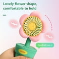 thumbnail image 6 of USB Rechargeable Mini Desk Fan with Flower Pot Design - Quiet Portable Small Fan for Office Dorm Desktop - Cute Aesthetic Cooling Fan with USB Cable - Compact Personal Fan for Home Workspace Study, 6 of 8