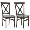 thumbnail image 1 of Gymax Modern Dining Chairs Set of 2 w/ Rubber Wood Frame Hollowed Backrest for Kitchen, 1 of 7