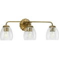 thumbnail image 2 of Quillan Collection Three-Light Soft Gold Transitional Bath & Vanity Light, 2 of 15