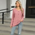 thumbnail image 4 of SWSMCLT Women's Soft Pullover Sweater Warm Top Elegant Duster Cardigan Crewneck Long Sleeve Fashion Spring Loose Pink X-Large, 4 of 5