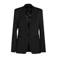 thumbnail image 5 of Casual Blazers for Women 2025 Long Sleeve Button Notch Lapel Collar Open Front Business Casual Work Office Jacket, 5 of 7
