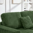 thumbnail image 6 of 93 Inch L Shaped Sectional Sofa with Reversible Chaise Lounge, Upholstered Corduroy Couch for Living Room and Apartment, Convertible Design with Washable Covers (Green), 6 of 9