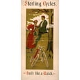 thumbnail image 2 of Anonymous 9x14 Gold Ornate Wood Frame and Double Matted Museum Art Print Titled - Sterling Cycles. Built Like a Watch (1900), 2 of 4