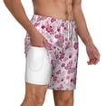 thumbnail image 3 of Goofa Flower Butterfly Printed Men's Swim Trunks Board Shorts Quick Dry Mens Swimming Trunks with Compression Liner,Breathable Fit Hawaii Beach Shorts-X-Large, 3 of 9