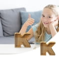 thumbnail image 1 of Birdeem Wooden English Letter Savings Can Transparent Glass Savings Can, 1 of 1