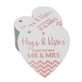 thumbnail image 1 of Inkdotpot Hugs & Kisses From The Wedding Bottle Tag Real Rose Gold Foil Favor Hang Tag 100 Pack, 1 of 6