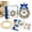 01# D, variant on DIY Hanukkah Mosaic Wreath Kit, Beginner-Friendly Holiday Craft for Hanging Home Decor