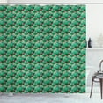 thumbnail image 1 of Ambesonne Tropical Shower Curtain, Juicy Watermelon Slices, 69"Wx84"L, Dark Coral Sea Green, 1 of 3