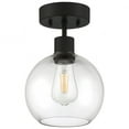 thumbnail image 2 of 63148LEDDLP-MBL/CLR Access Lighting Port Nine - 9W 1 LED Semi-Flush Mount In Transitional Style-12 Inches Tall and 7.5 Inches Wide-Matte Black, 2 of 5