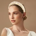 thumbnail image 2 of 1 Pc Elegant Foam Raffia Straw Headband for Women for Girls 5.91"x1.18" Beige, 2 of 6