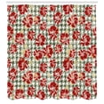 thumbnail image 3 of Ambesonne Floral Shower Curtain, Scottish Houndstooth, 69"Wx84"L, Hunter Green Ruby, 3 of 3