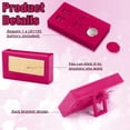 thumbnail image 3 of 3 Pcs Mini Digital Clock Small Digital Clock Stick on Battery Operated Self Adhesive Bracket for Car Dashboard Fridge (Pink), 3 of 7