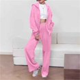 thumbnail image 2 of NMMUED Sweat Set Sweatsuits Women 2 Piece Outfit Hoodie Set Two Piece Sets for Women Fall Track Suits for Women Set, Pink M, 2 of 8