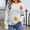 White, variant on EGNMCR Round-Neck Sweater for Women, Sweater for Women Womens Casual Oversized Loose Flower Round Neck Sweater Long Sleeved Tops Women Blouse