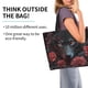 thumbnail image 2 of Balery Rose Full Moon Black Wolf Bolsa Tote Estilo Estético con Cremalleras, Bolsa de Hombro, Bolsa de Compras Grande y Plegable, 2 of 8