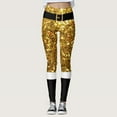 thumbnail image 2 of Gibobby Leggins termicos mujer Pantalones estampados de Navidad personalizados para mujer, mallas navideñas de muñeco de nieve para fiesta de Santa(Dolado,M), 2 of 5