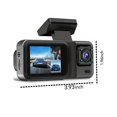 thumbnail image 2 of 1080P HD Driving Recorder Car DVR Camera Recorder Support Night Vision Shooting/Loop Recording/Collision Lock Black A98-Dual Recording-No Memory Card, 2 of 3