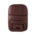thumbnail image 2 of Kchsji Leather Car Seat Storage Bag with Foldable Tray, Multi-Functional Backseat Organizer for Mobile Phones Tissues Bottles Umbrellas Toys for Families Travelers Long-Distance Car Trips, 2 of 7