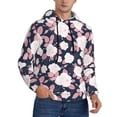thumbnail image 2 of Lsque Leaves Flower Pattern Casual Men's Hoodie,Hooded Sweatshirt with Kangaroo Pocket,Pullover Hoodie-Large, 2 of 7