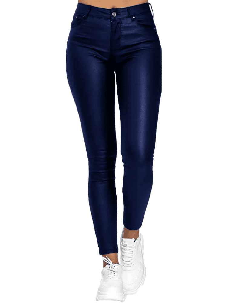 Women's Leather Skinny Pants Stretch 