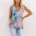 thumbnail image 6 of Womens Tops Pullover Sleeveless V Neck Splicing Vest Tops, 6 of 8