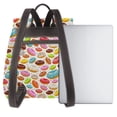 thumbnail image 3 of Yiaed Color Donut Print Laptop Backpack for Women Slim Computer Bag Work Travel College Backpack Purse Fits 14 Inch Notebook, 3 of 4