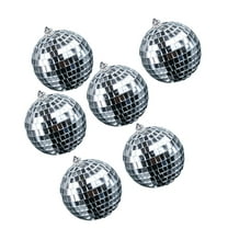 MLINS 6 Pcs Disco Balls Mirror Ball Banquet Decorations 5.00X5.00X5.00CM Silver