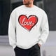 thumbnail image 1 of Ceisia Men's Regular-Fit Crew-Neck Heart-Letter Printed Casual Sweatshirt Gift, 1 of 6