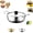 Silver 7.1in, variant on Thickened Stainless Steel Hammered Pot, Korean-Style Ramen Pot, Versatile Household Pot with Lid and Double Handles, For Noodles, Soup and Mini Hot Pot, Easy to Clean