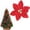 Red, variant on 12Pcs Champagne Poinsettia Picks, Glitter Poinsettia Artificial Flowers with Wired Stem, 8.46in Christmas Tree Ornaments for Wreath, Garland & Rustic Holiday DIY Decor