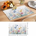 thumbnail image 6 of Wildflower Placemats Set of 2, Floral Leaves Watercolor Pastoral Style Non-Slip Place Mats Washable Table Mats for Kitchen Dining Table Decorations Indoor/Outdoor, 6 of 9