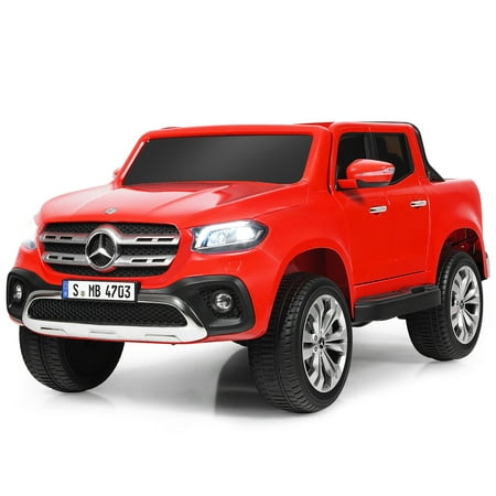 UPC: 7335698185498 | Costway Licensed Mercedes Benz x Class 12V 2-Seater Kids Ride On Car w/ Trunk Red