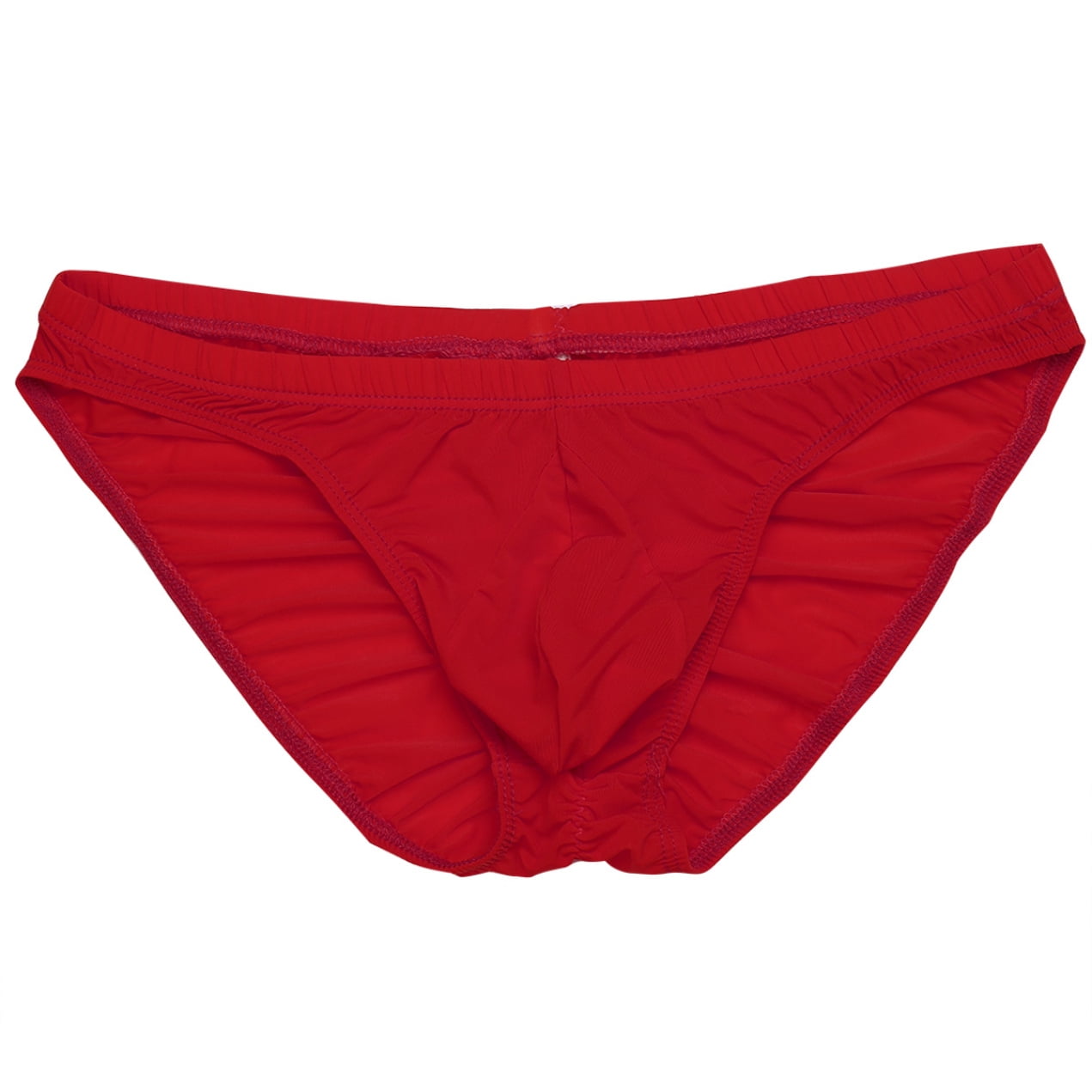  Real Mens Bikini Underwear - Bulge Enhancing Pouch Sport  Brief1 Pack Mesh Red Mens String Bikini Underwear Size D Pouch - 3XL