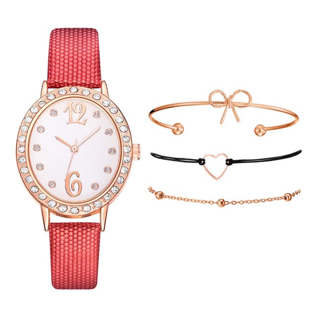 Reloj de pulsera para mujer de cuero con esfera verde cuadrada a la moda para mujer, conjunto de pulsera de cuarzo Wmkox8yii gfajkfgbkjabf2024