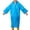 Blue, variant on FENGGHAO Reusable Waterproof Rain Poncho Jacket for Youth Long Style Adjustable Hood Lightweight Plastic Outdoor Activities Protective Wear