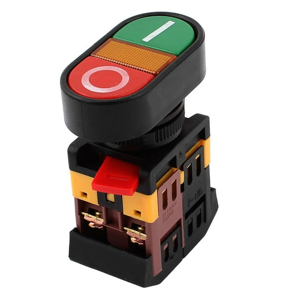 Yellow Indicator Light I/O Start Stop Push Button Switch 660V 10A
