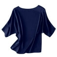 thumbnail image 4 of Summer Tops for Women, Shirts for Women, Trendy Women's Casual 3/4 Sleeve Round Neck Top for Everyday Wear and Business Attire, 4 of 4