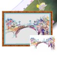 thumbnail image 1 of Hilo de bordar de algodón completo, 14CT, estampado de puente de arco urbano, punto de cruz, 50x35cm, 1 of 9