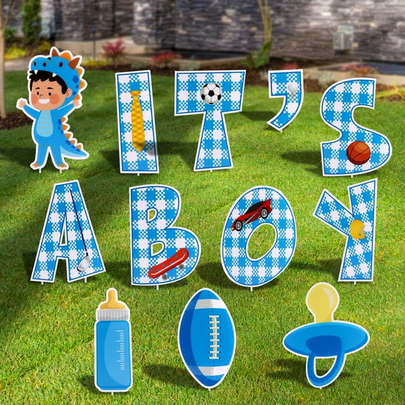 FiGoal Newborn Yard Signs  Corrugated Yard Stake Signs Outdoor Decorations with Stakes